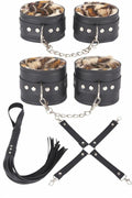 Deri Leoparlı 4'lü Harness Set