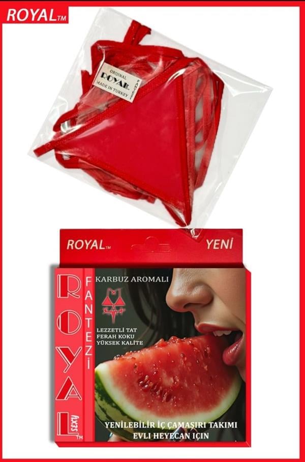 Fantezi Tüketilebilen Yenilebilir Karpuz Aromalı İç Çamaşırı Takımı