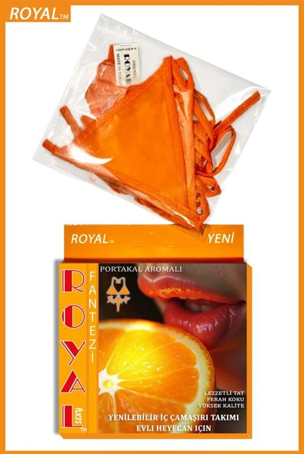 Fantezi Tüketilebilen Yenilebilir Portakal Aromalı İç Çamaşırı Takımı