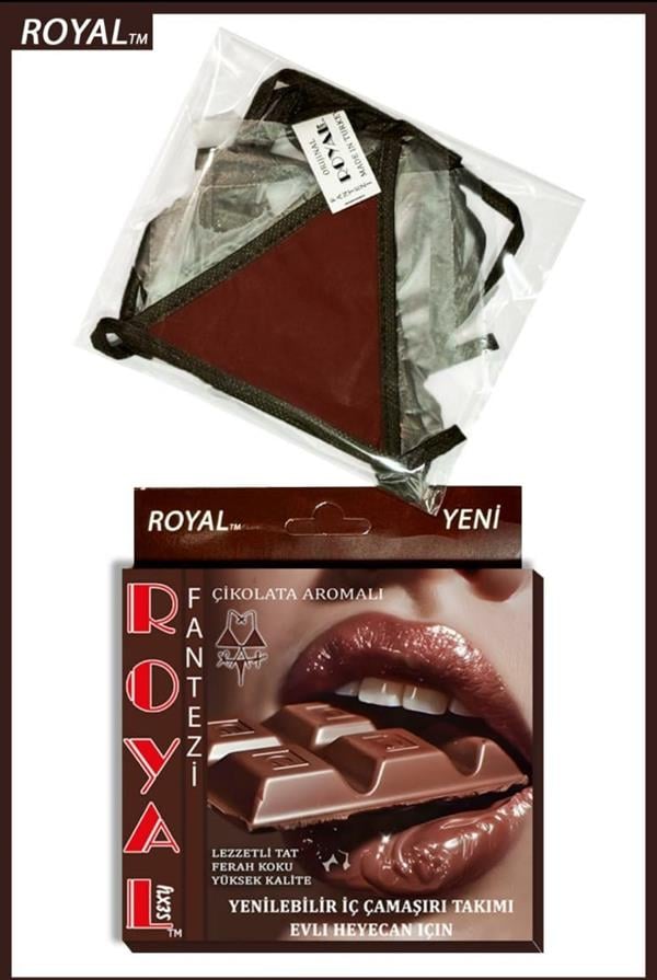 Fantezi Tüketilebilen Yenilebilir Çikolatalı Aromalı İç Çamaşırı Takımı