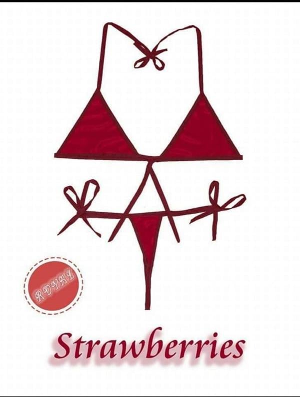 Fantezi Tüketilebilen Yenilebilir Çilek Aromalı İç Çamaşırı Takımı