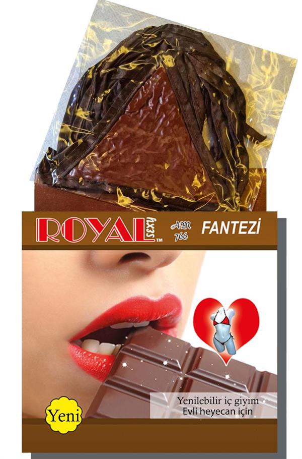 Fantezi Tüketilebilen Yenilebilir Çikolatalı Aromalı İç Çamaşırı Takımı