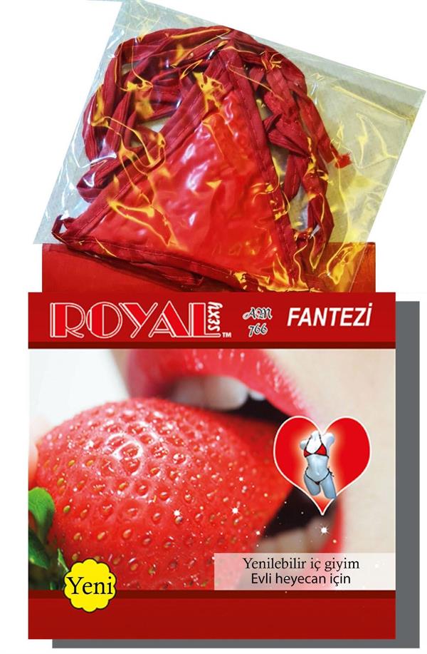Fantezi Tüketilebilen Yenilebilir Çilek Aromalı İç Çamaşırı Takımı